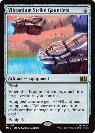 Vibranium Strike Gauntlets (Surge Foil) (MSC-118) - Commander: Marvel Super Heroes Foil、Wizards of the Coast、kayou