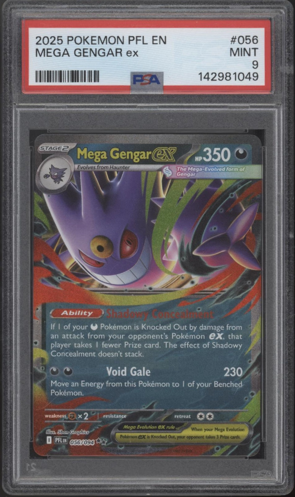 Mega Gengar ex Pokemon Phantasmal Flames #056 PSA 9、Collector Store LLC Gaming、kayou