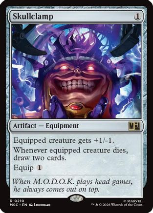 Skullclamp (Surge Foil) (MSC-210) - Commander: Marvel Super Heroes Foil、Wizards of the Coast、kayou
