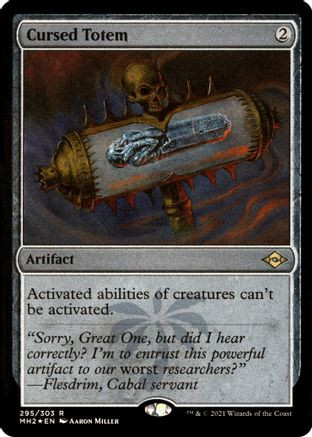 Cursed Totem (Foil Etched) (MH2-295) - Modern Horizons 2 Foil、Wizards of the Coast、kayou
