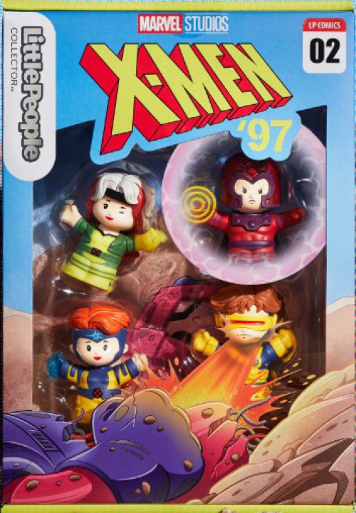 Fisher Price Little People Marvel Collector Series X-Men: Issue 2 2.5-Inch Figure 4-Pack Jean Gray, Cyclops, Rogue, and Magneto、ToyWiz、kayou