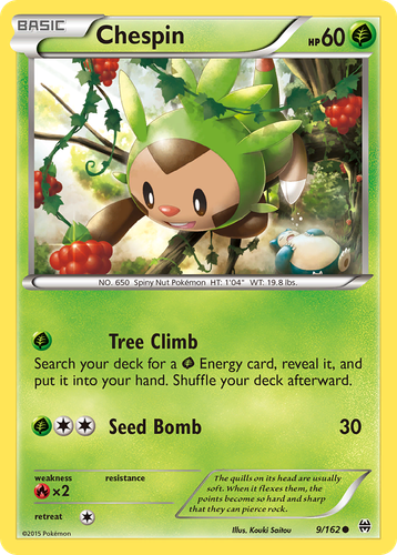Chespin 9/162 - BREAKthrough Reverse Holofoil (MP)、The Pokémon Company、kayou