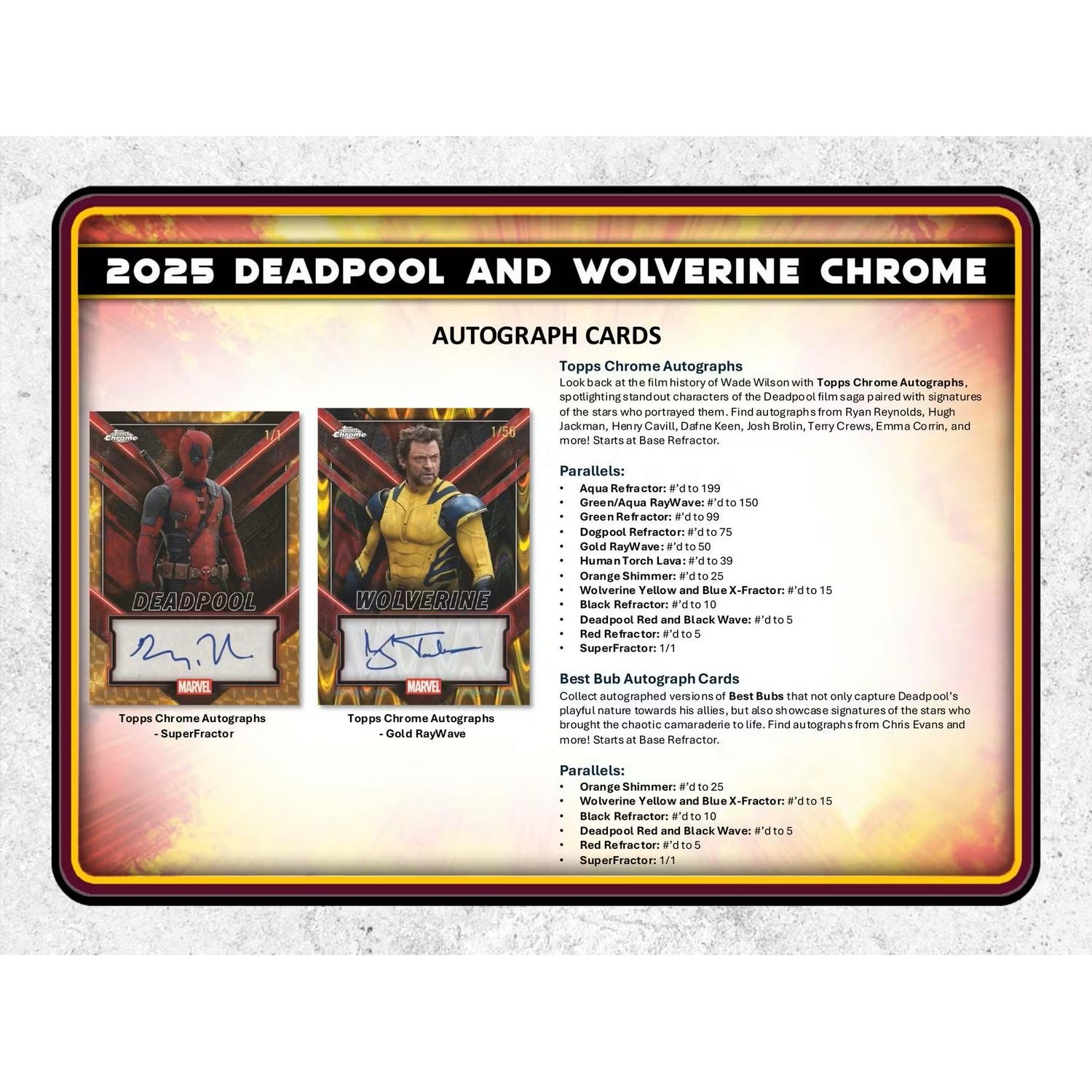 2025 Topps Marvel Chrome Deadpool Blaster Box、NonSports Misc、kayou