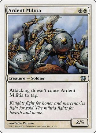 Ardent Militia (8ED-003) - 8th Edition、Wizards of the Coast、kayou