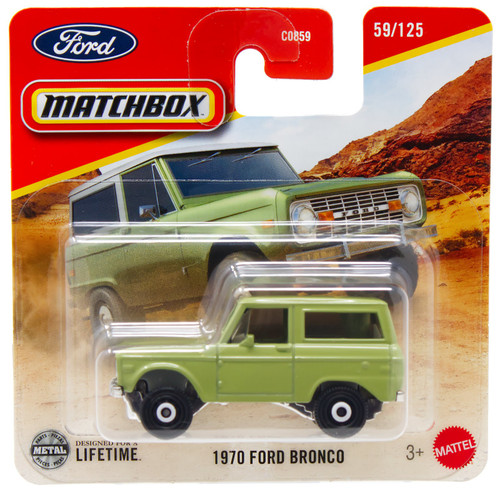 Matchbox 1970 Ford Bronco Diecast Car Green、ToyWiz、kayou