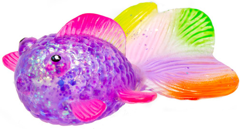 Squish Sparkle Goldfish PURPLE 3.5-Inch Squeeze Toy、ToyWiz、kayou