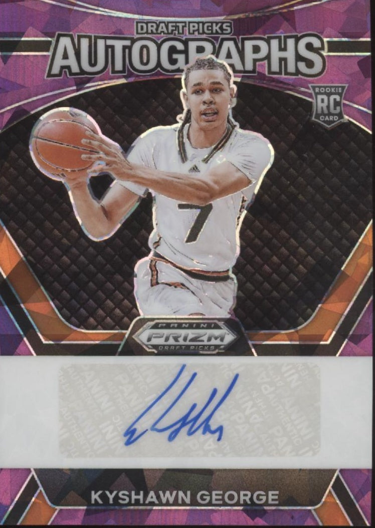 Kyshawn George 2024 Panini Prizm Draft Picks Purple Ice Prizm RC Auto 54/99、Collector Store LLC、kayou