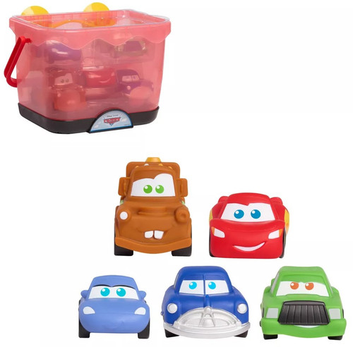 Disney Cars Lightning McQueen, Mater, Sally, Doc Hudson & Chick Hicks Exclusive 5-Figure Bath Set、ToyWiz、kayou