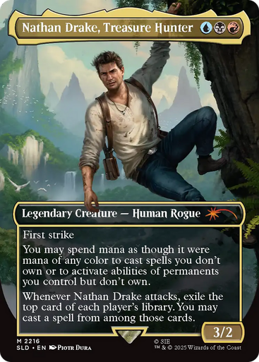 Nathan Drake, Treasure Hunter (Foil) (Secret Lair - Uncharted) | Secret Lair Drops、Magic: The Gathering、kayou