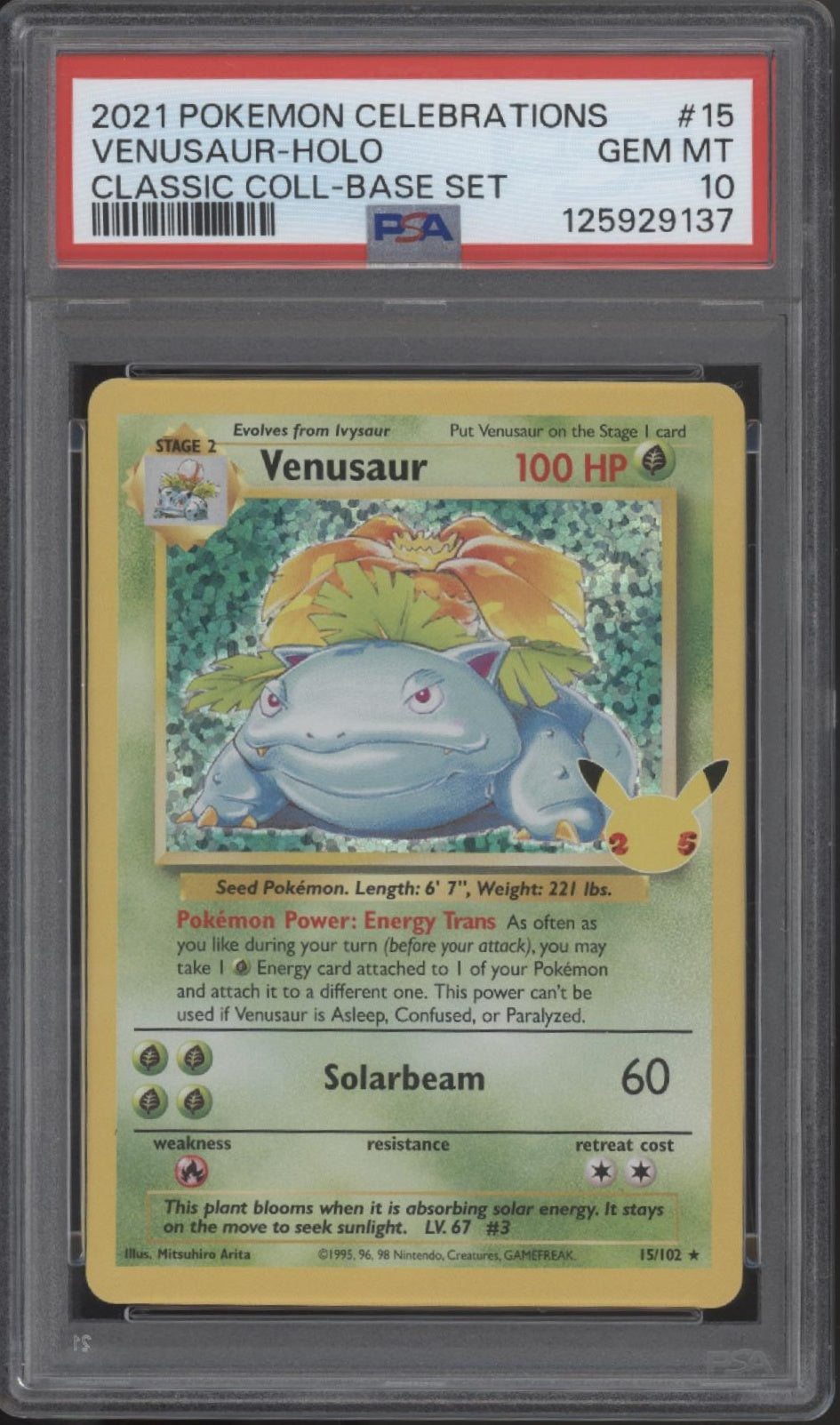 Venusaur Pokemon Celebrations Classic Collection Base Set Holo #15 PSA 10 #1、Collector Store LLC Gaming、kayou