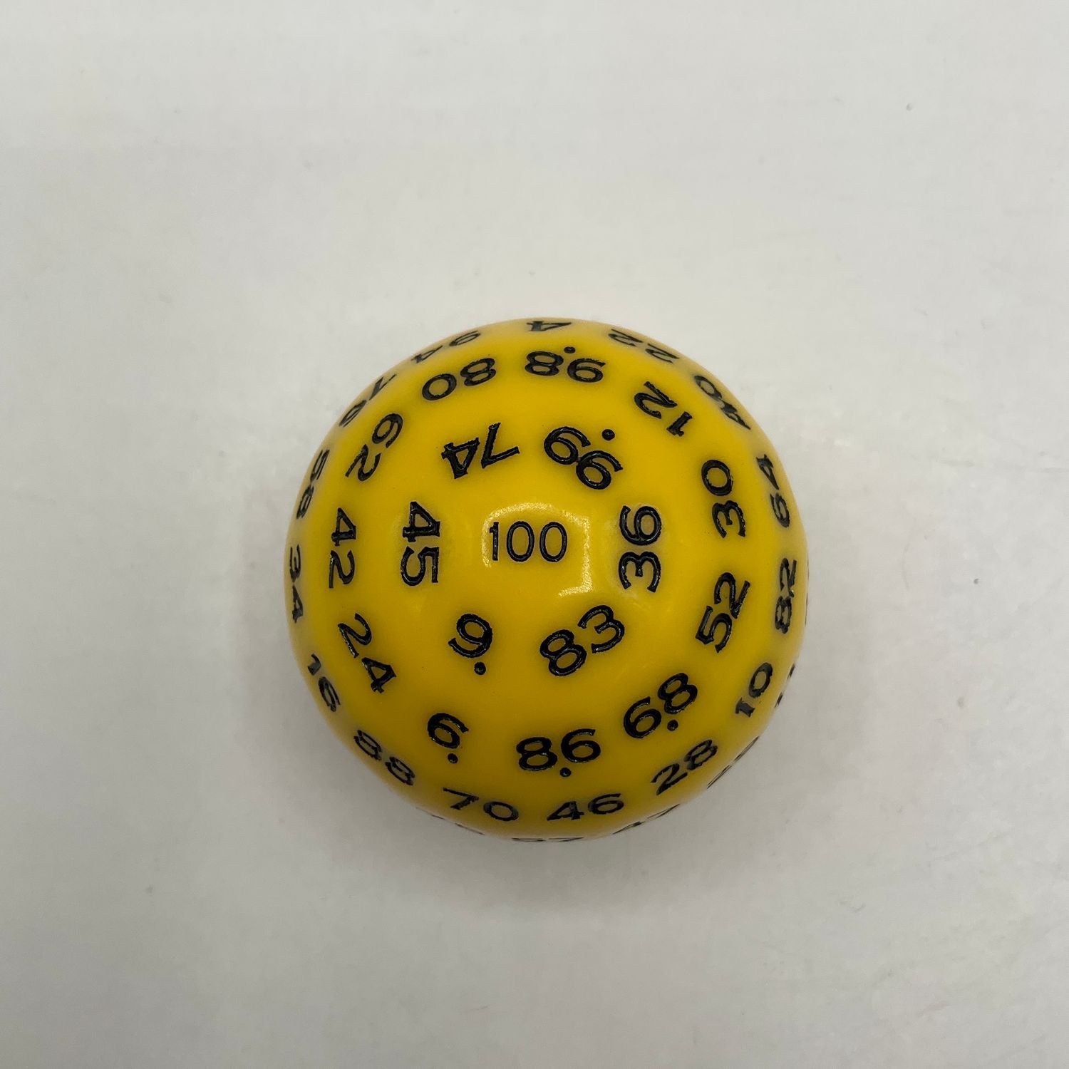 Critical Hit Collectibles: Single Yellow D100 Opaque Polyhedral Die with Black Numbers for RPGS、Critical Hit Collectibles、kayou