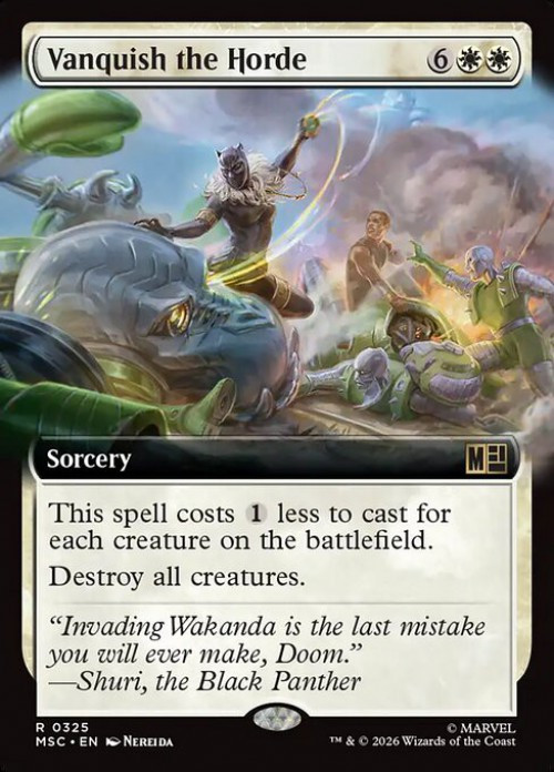 MtG Marvel Super Heroes Commander Rare Vanquish the Horde #325 Extended Art、ToyWiz、kayou