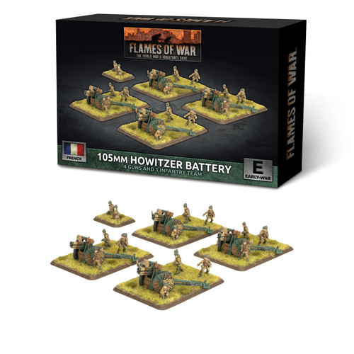Flames of War - French: 105mm Howitzer Battery (x5)、Gale Force Nine、kayou