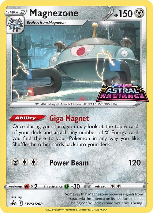 Pokemon Trading Card Game Sword & Shield Promo Magnezone SWSH208 Astral Radiance Stamp、ToyWiz、kayou