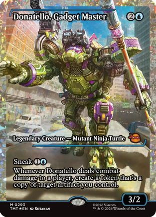 Donatello, Gadget Master (Showcase) (Fracture Foil) (TMT-293) - Teenage Mutant Ninja Turtles Foil、Wizards of the Coast、kayou