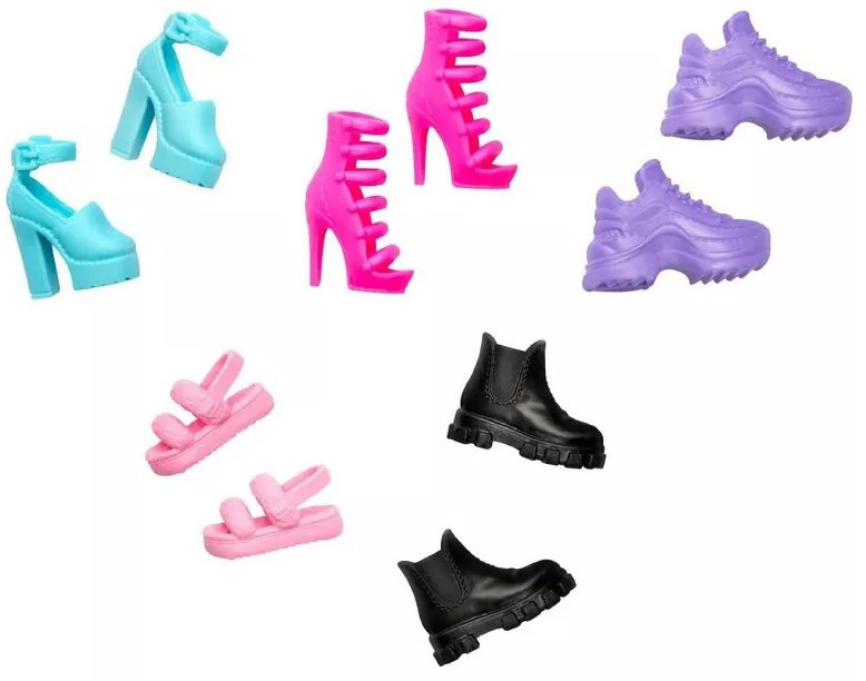 Barbie Trendy Shoes Fashion Pack 5 Pairs、ToyWiz、kayou
