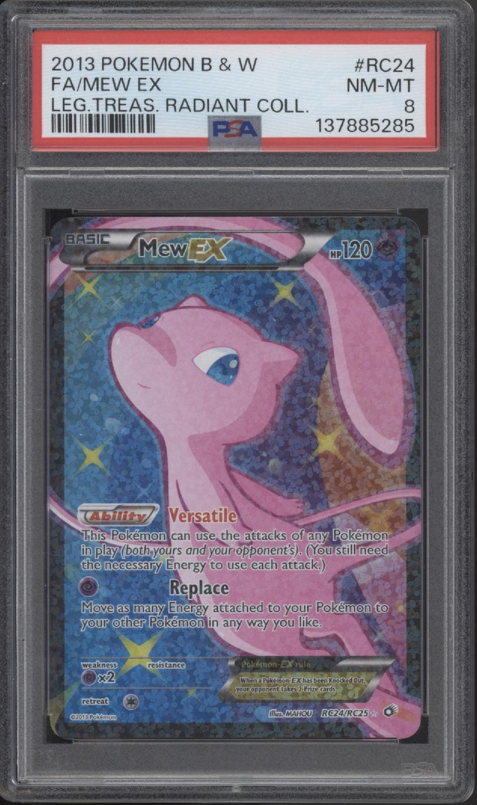 Mew ex Pokemon Legendary Treasures Radiant Collection Full Art #RC24 PSA 8、Collector Store LLC Gaming、kayou