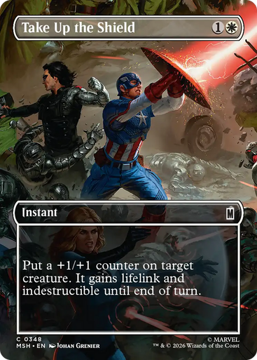 Take Up the Shield (Borderless Scene Foil) | Marvel Super Heroes、Magic: The Gathering、kayou