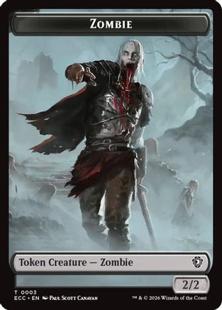 Zombie // Elf Warrior Double-Sided Token (ECC-3 // 4) - Commander: Lorwyn Eclipsed、Wizards of the Coast、kayou