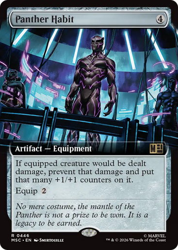 Panther Habit (Extended Art) | Marvel Super Heroes Commander、Magic: The Gathering、kayou
