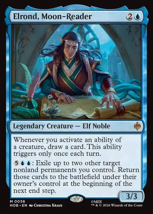 MtG The Hobbit Mythic Rare Elrond, Moon-Reader #36、ToyWiz、kayou