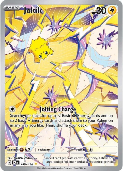 Pokemon Trading Card Game Stellar Crown Illustration Rare Joltik #150 Damage、ToyWiz、kayou