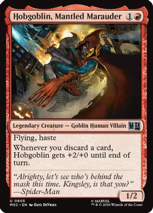 Hobgoblin, Mantled Marauder (MSC-805) - Commander: Marvel Super Heroes、Wizards of the Coast、kayou