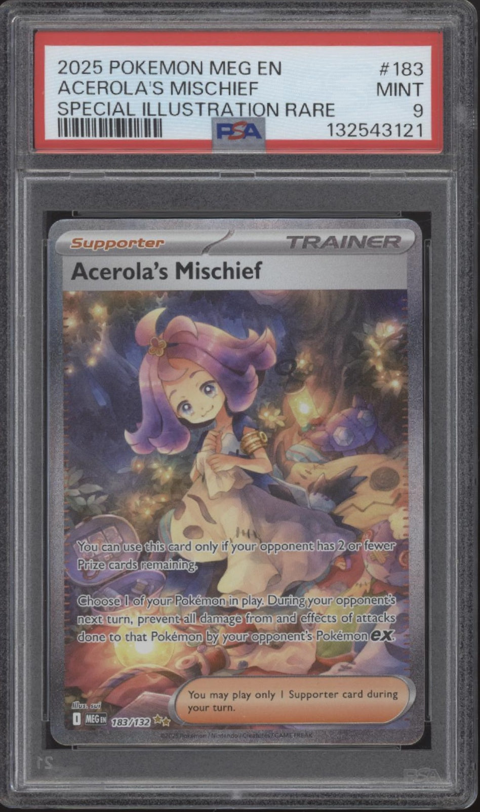 Acerola's Mischief Pokemon Mega Evolution Special Illustration Rare #183 PSA 9、Collector Store LLC Gaming、kayou