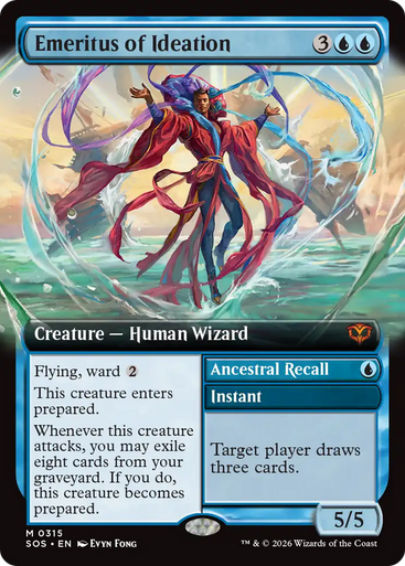 Emeritus of Ideation // Ancestral Recall (Extended Art Foil) | Secrets of Strixhaven、Magic: The Gathering、kayou