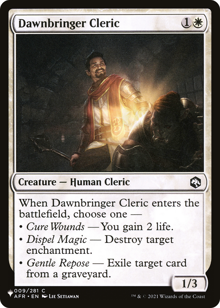 Dawnbringer Cleric (LIST-009/281) - The List、Wizards of the Coast、kayou