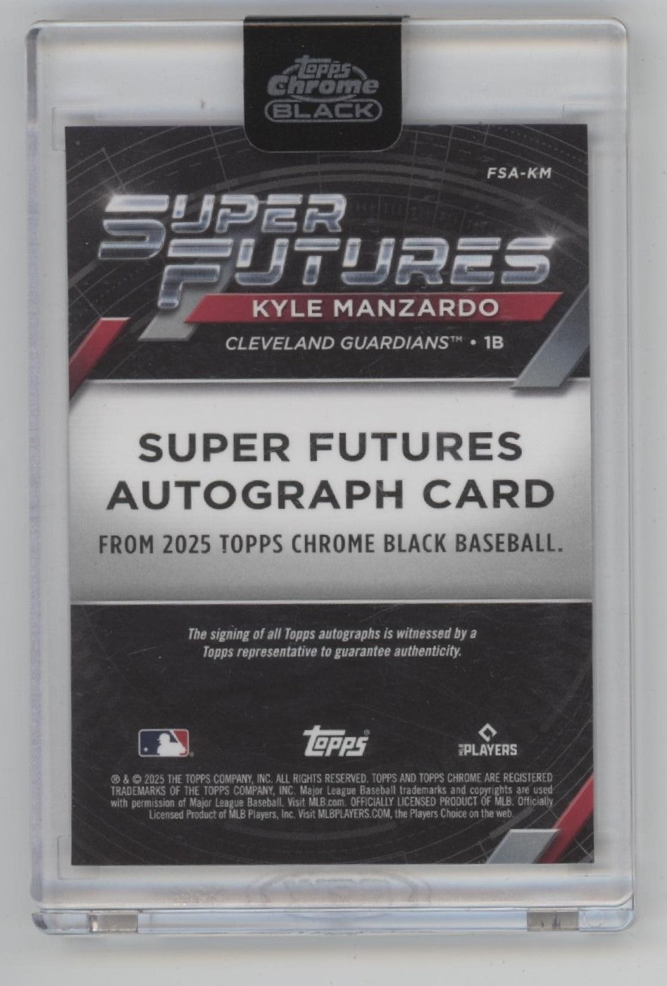 Kyle Manzardo 2025 Topps Chrome Black Super Futures Gold Refractor Auto 15/50、Collector Store LLC、kayou
