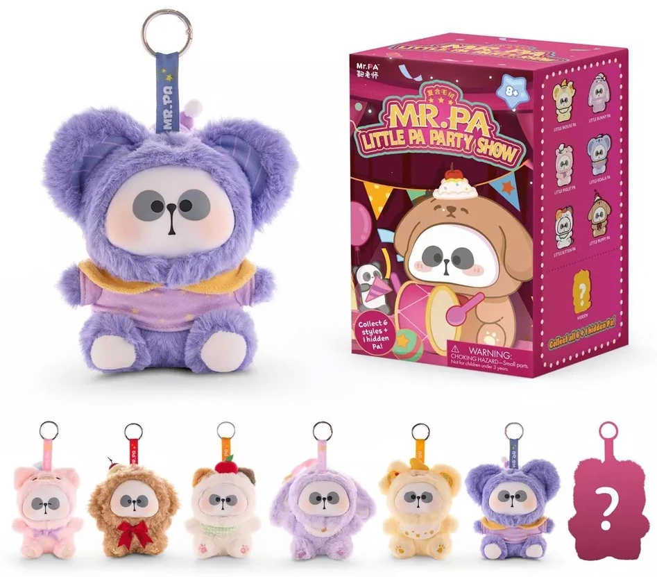 Mr. Pa Little Pa Party Show Series Plush Collectible 6-Inch Mystery Pack 1 RANDOM Character、ToyWiz、kayou