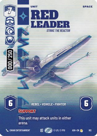 Red Leader - Strike the Reactor (Serialized) (912) - Ashes of the Empire Foil、GameNerdz、kayou