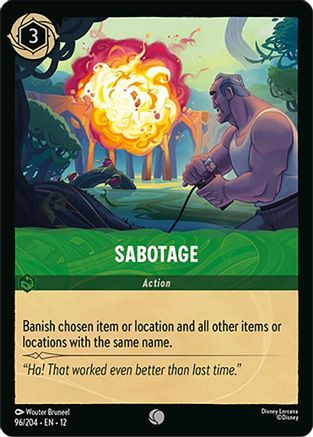 Sabotage (96/204) - Wilds Unknown Cold Foil、Ravensburger、kayou