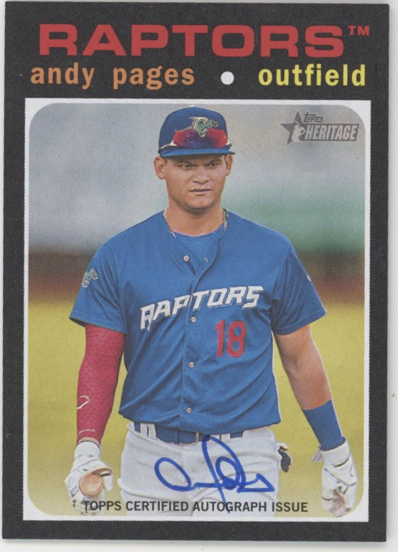 Andy Pages 2020 Topps Heritage Black Auto #ROA-AP、Collector Store LLC、kayou
