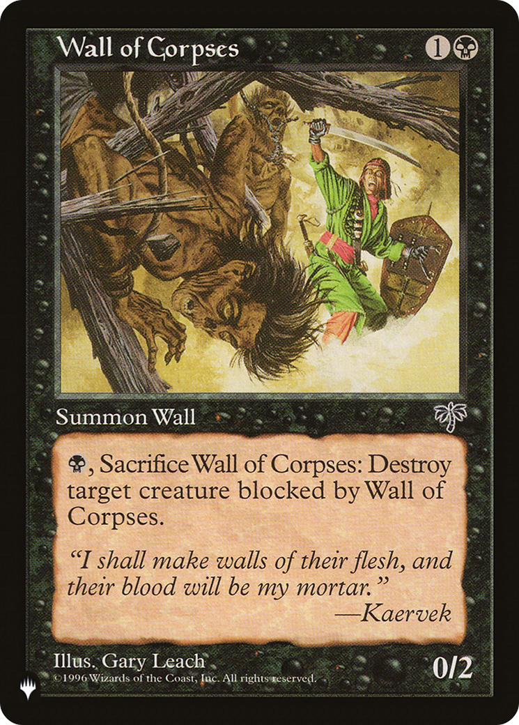 Wall of Corpses (LIST-) - The List、Wizards of the Coast、kayou