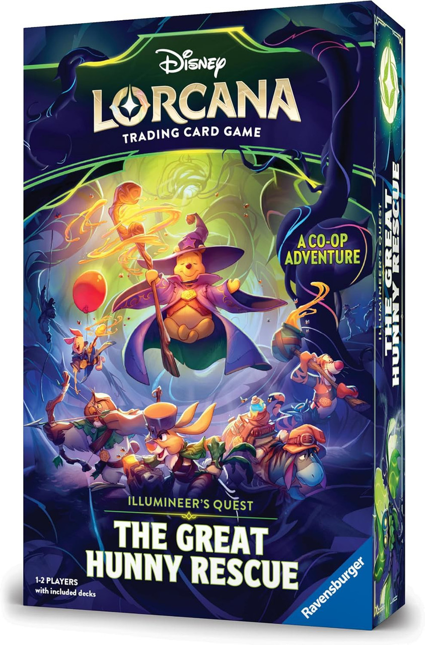 Disney Lorcana Trading Card Game The Great Hunny Rescue Illumineer's Quest 1 Card Box, 5 Booster Packs & 1 Promo Card! (Pre-Order ships October)、ToyWiz、kayou