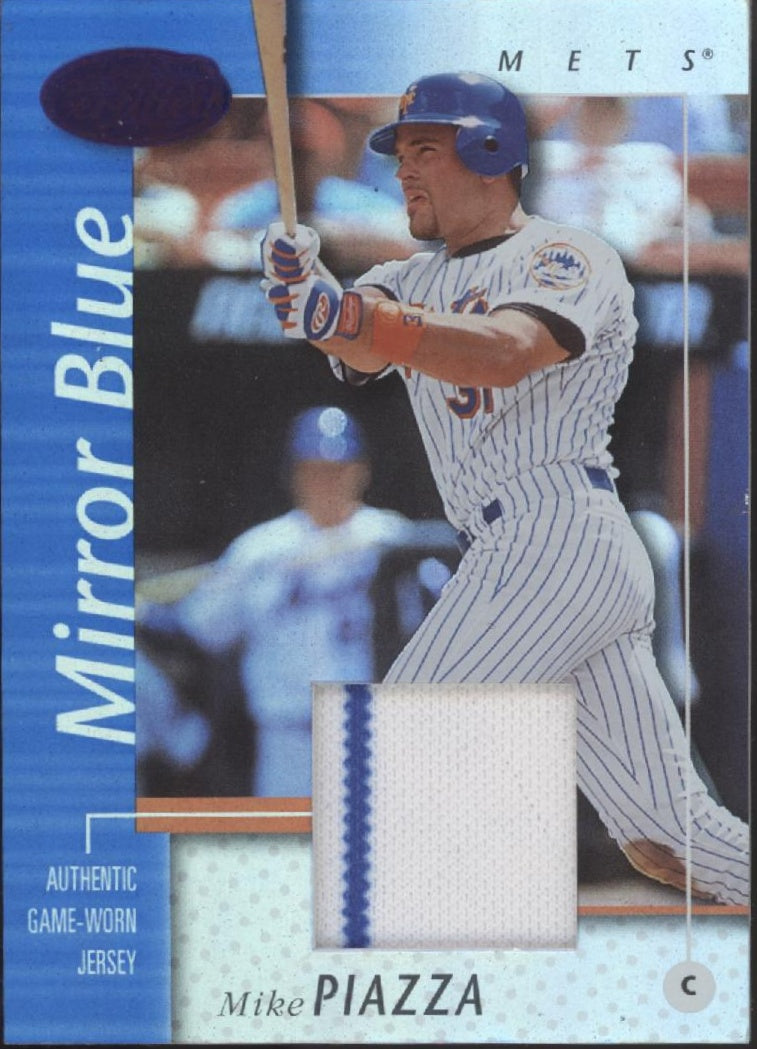 Mike Piazza 2002 Leaf Certified Mirror Blue Swatch 61/75 #92、Collector Store LLC、kayou