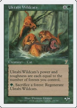 Uktabi Wildcats (7ED-278) - 7th Edition Foil、Wizards of the Coast、kayou