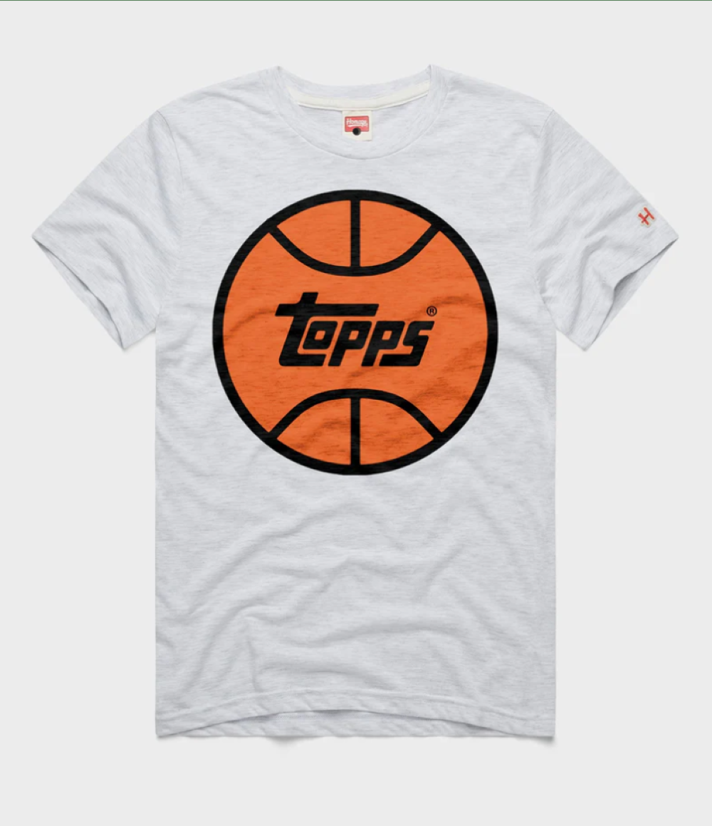 Homage Topps Basketball Ash T-Shirt -Small、Topps、kayou