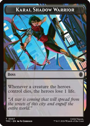 Karai, Shadow Warrior (TMC-007) - Commander: Teenage Mutant Ninja Turtles、Wizards of the Coast、kayou