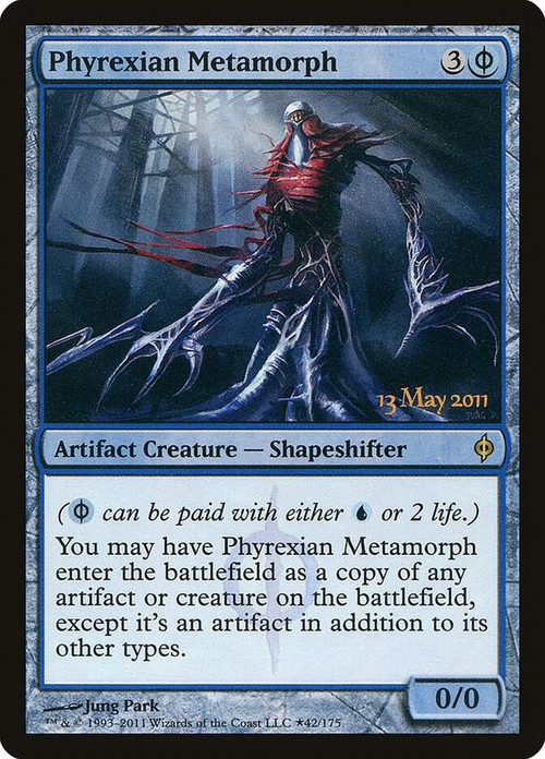 MtG New Phyrexia Rare Phyrexian Metamorph #42 Launch Party Foil Moderately Played、ToyWiz、kayou