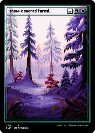 Snow-Covered Forest (PixelSnowLands.jpg) (Foil Etched) (SLD-329) - Secret Lair Drop Series Foil、Wizards of the Coast、kayou