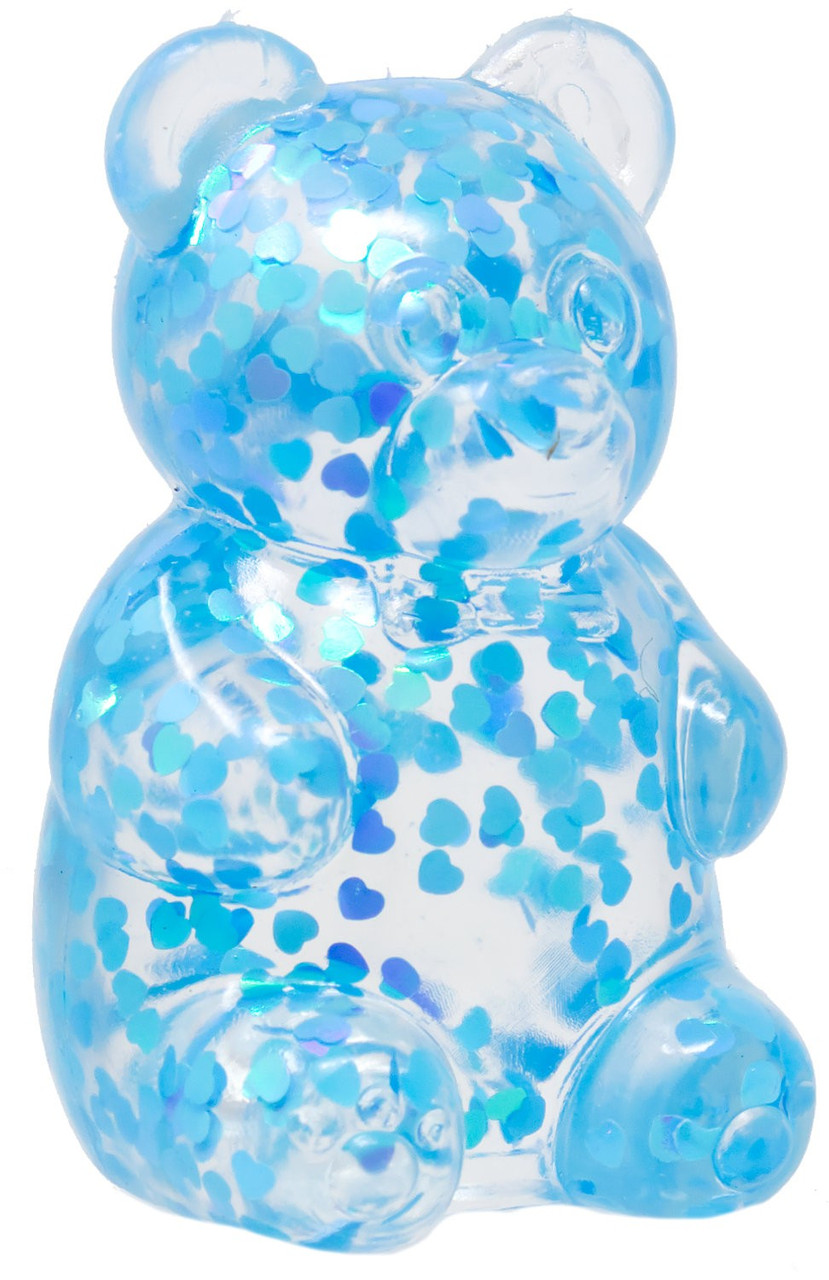 Gummy Bear Squish! Hearts BLUE 3.1-Inch Stress Squishy Fidget Toy、ToyWiz、kayou