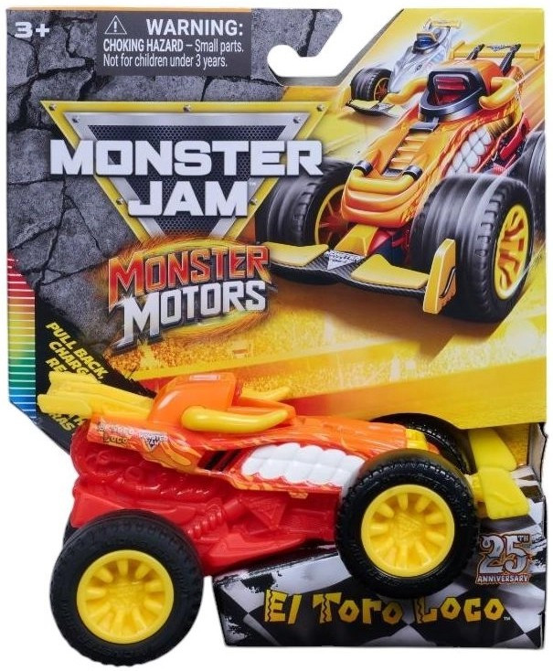 Monster Jam Monster Motors El Toro Loco Pull-Back Vehicle、ToyWiz、kayou