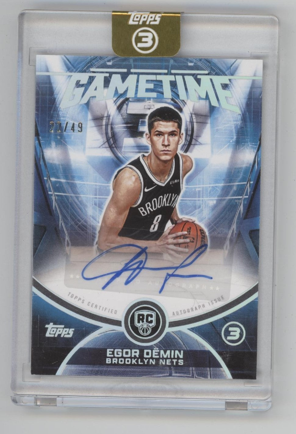 Egor Demin 2026 Topps 3 Gametime RC Auto 22/49 #GT-ED、Collector Store LLC、kayou