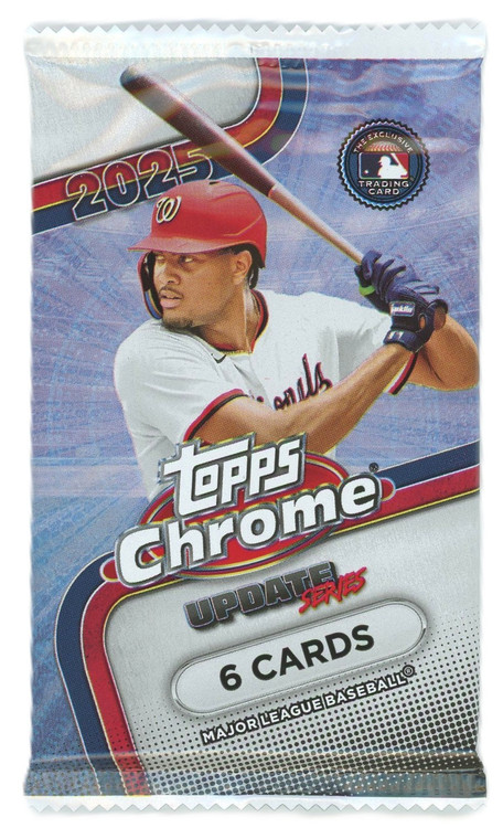 MLB Topps Trading Cards 2025 Chrome Update Series Baseball Trading Card MEGA Pack Fanatics Exclusive, 6 Cards、ToyWiz、kayou