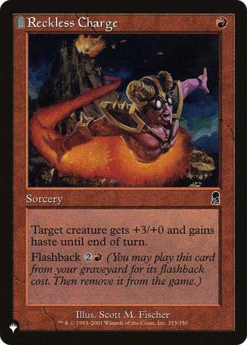 Reckless Charge (LIST-215/350) - The List: (tombstone)、Wizards of the Coast、kayou