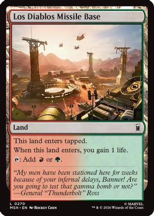 Los Diablos Missile Base (MSH-270) - Marvel Super Heroes、Wizards of the Coast、kayou