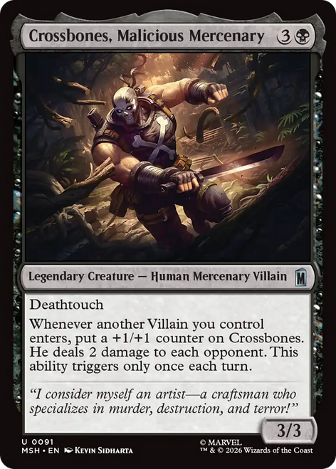 Crossbones, Malicious Mercenary (Foil) | Marvel Super Heroes、Magic: The Gathering、kayou
